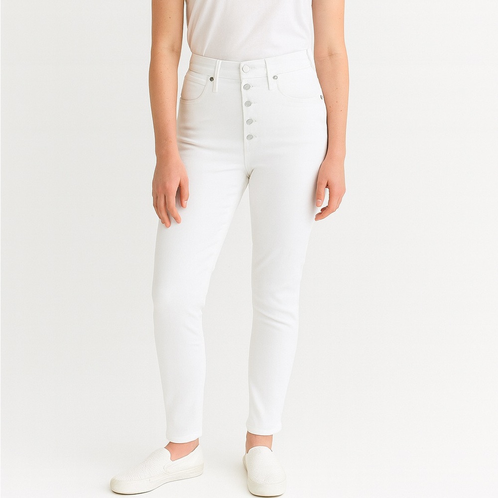 Madewell White Skinny Jeans with Classic Cut